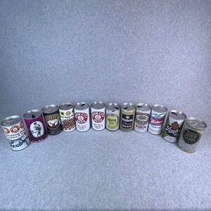 Vtg Beer Can‎ Lot of 12 Iron City Steelers Penguins Schells Strohs Kirin Walters